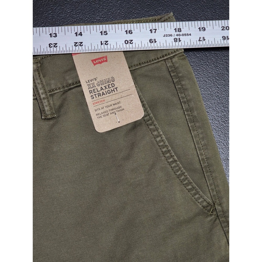 Levi's XX Chino‎ Relaxed Straight Stretch 36x32 Olive Green - Picture 6 of 10